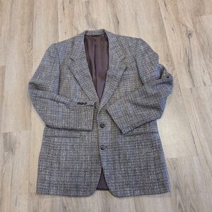 VTG Savile Row Men’s 42R Blazer Earth Tones Wool Silk Heritage Tweed Sportcoat